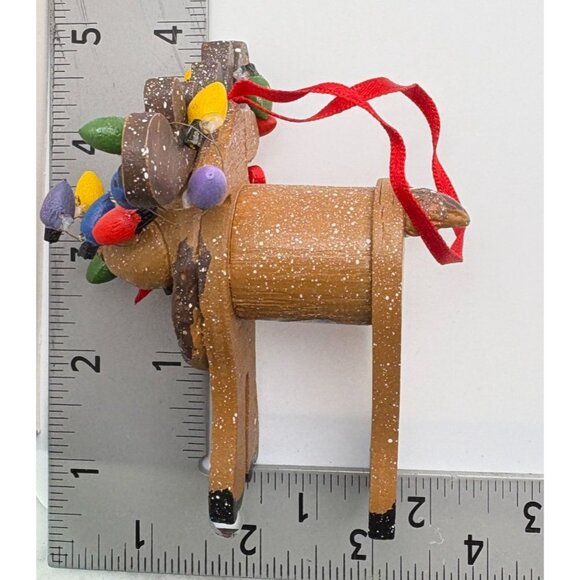 Vintage Kurt S Adler Moose Christmas Tree Ornament Tangled in Lights 1994 - Picture 3 of 8